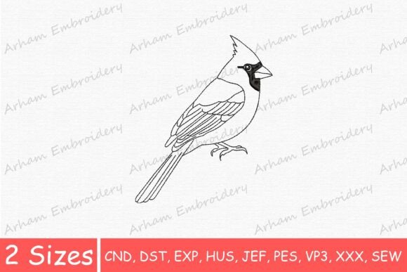Cardinal Bird: A Timeless Embroidery Design for Seasonal Creations