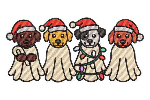 Christmas Ghost Dogs Embroidery Design Review