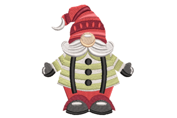 Christmas Gnome Embroidery: A Festive Design for Seasonal Creations