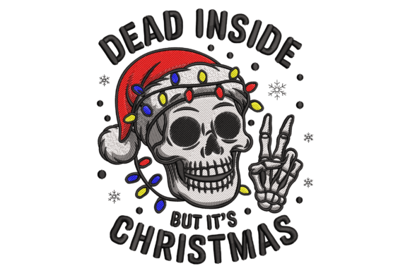 Christmas Skeleton: A Unique Embroidery Design for Meaningful Gifts