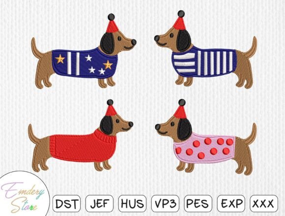 Dachshund Embroidery Patch Set Review for Boutique Sweatshirts