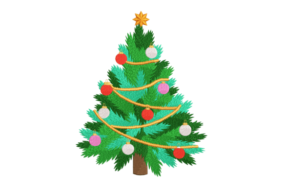 Decorated Christmas Tree Embroidery Design Review