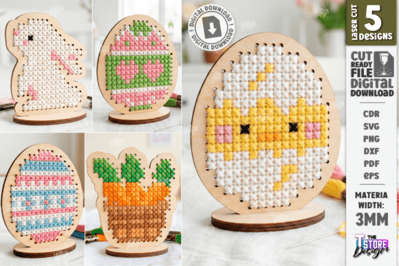 Easter Cross Stitch Laser Cut Bundle Review for Business Merch