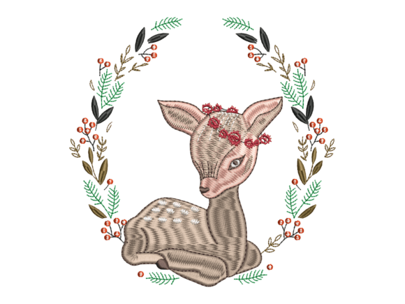 Floral Baby Deer Wreath Embroidery Review