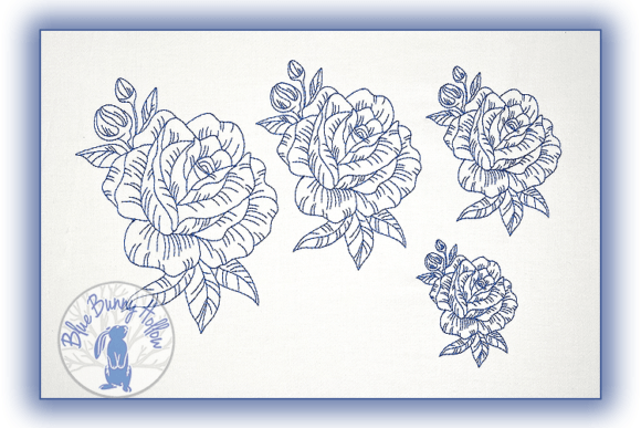 Flower Blue Embroidery Design Review: A Versatile Outline for Creative Projects