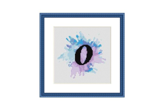 Letter O Watercolor Cross Stitch Pattern Review for Boutique Sweatshirts