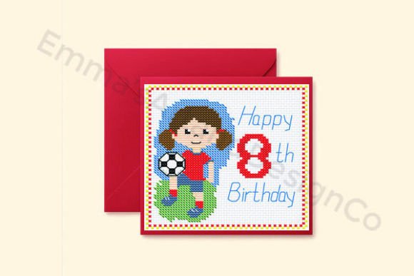 Soccer 8th Birthday Card Cross Stitch Review