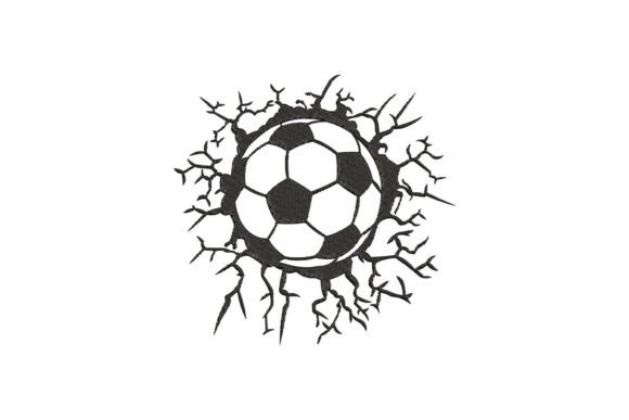 Soccer Ball Breaking Through a Wall Embroidery Design Review