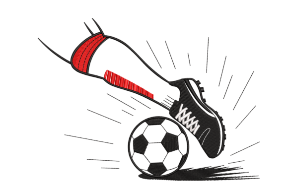 Soccer Kick Action Embroidery Design Review for Small Business Use