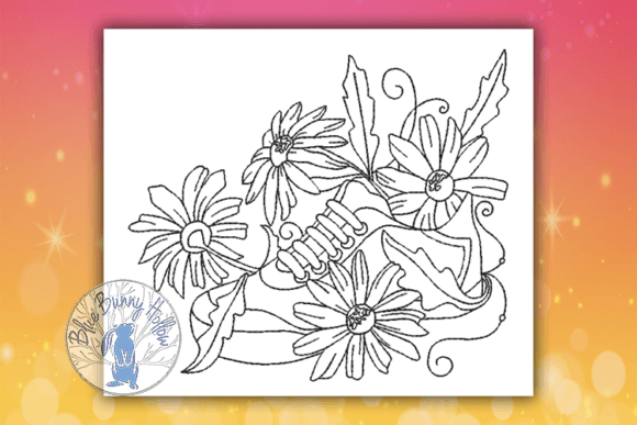 Spring Sneaker 5: A Playful Embroidery Design for Boutique Apparel