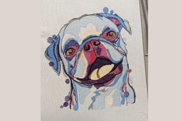 Watercolor Dog Pug Review: A Delightful Embroidery Design for Personalized Gifts