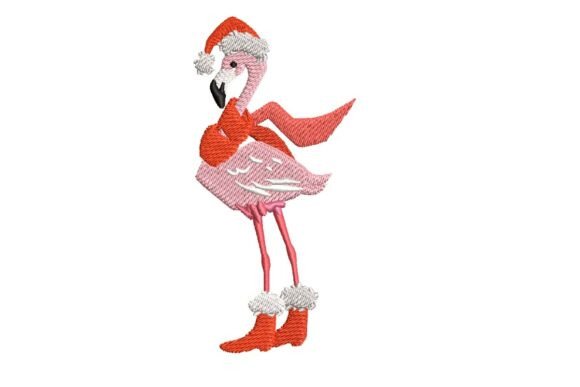 Winter Christmas Flamingo Bird: A Festive Embroidery Design Review